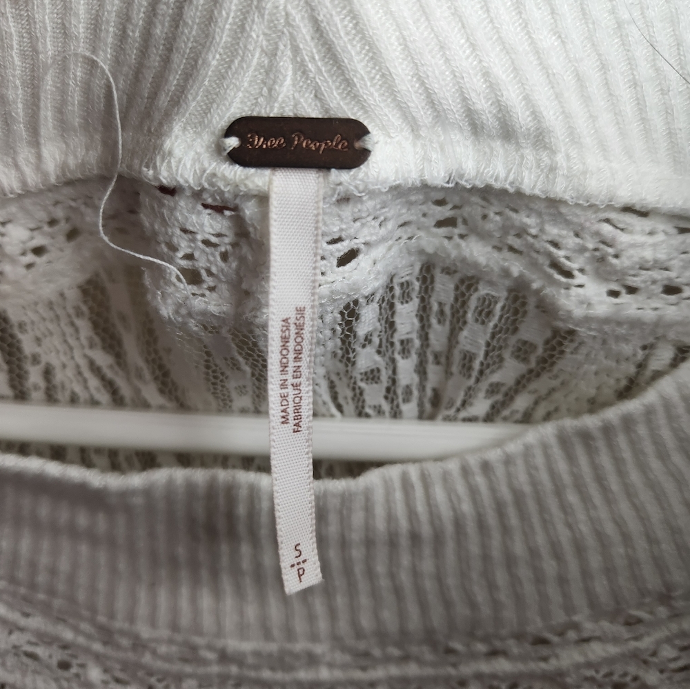 Free People White Lace Detail Top - Picture 9 of 9